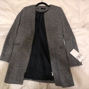 Brand new grey Zara pea coat